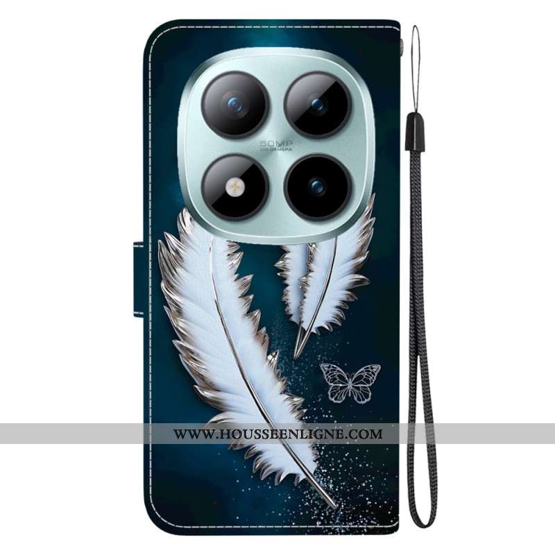 Housse Xiaomi Redmi Note 15 Pro 5G Plumes Blanches
