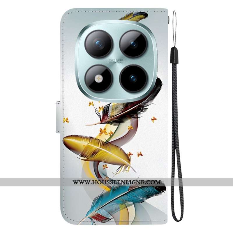 Housse Xiaomi Redmi Note 15 Pro 5G Plumes Colorées