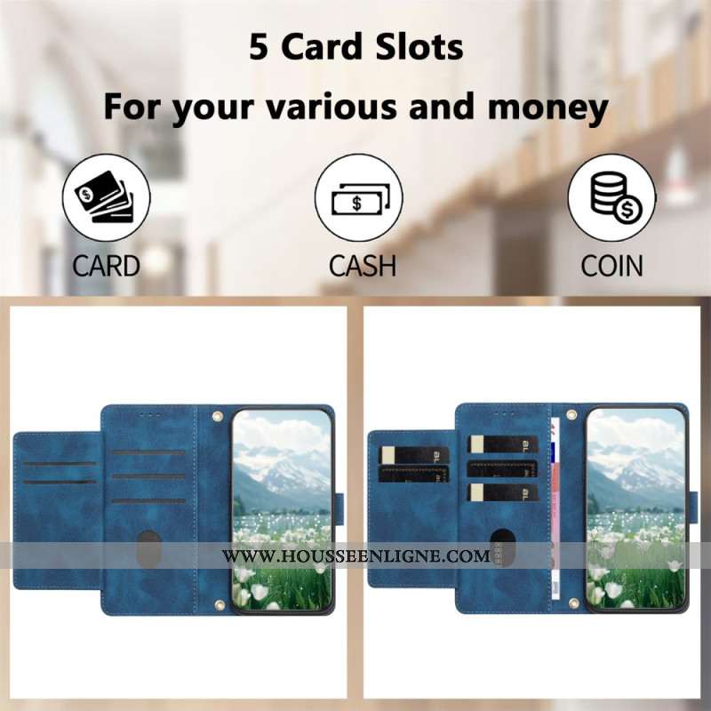 Housse Xiaomi Redmi Note 15 Pro 5G Portefeuille 5 Porte-Cartes