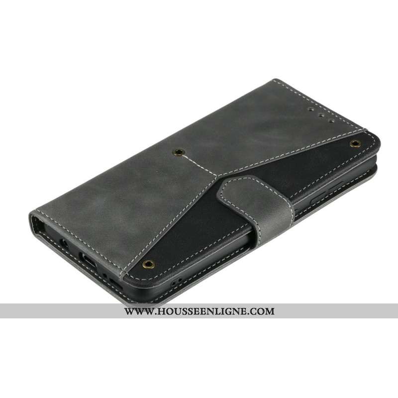 Housse Xiaomi Redmi Note 15 Pro Plus 5G / Poco M8 Pro 5G Bicolore Rétro à Lanière