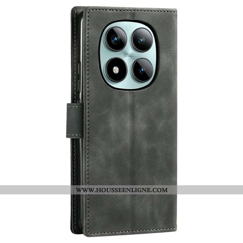 Housse Xiaomi Redmi Note 15 Pro Plus 5G / Poco M8 Pro 5G Bicolore Rétro à Lanière