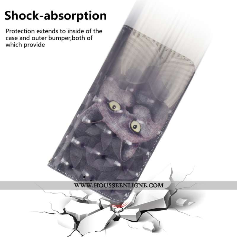 Housse Xiaomi Redmi Note 15 Pro Plus 5G / Poco M8 Pro 5G Chat Gris à Lanière