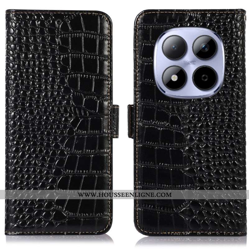Housse Xiaomi Redmi Note 15 Pro Plus 5G / Poco M8 Pro 5G Cuir Texture Crocodile