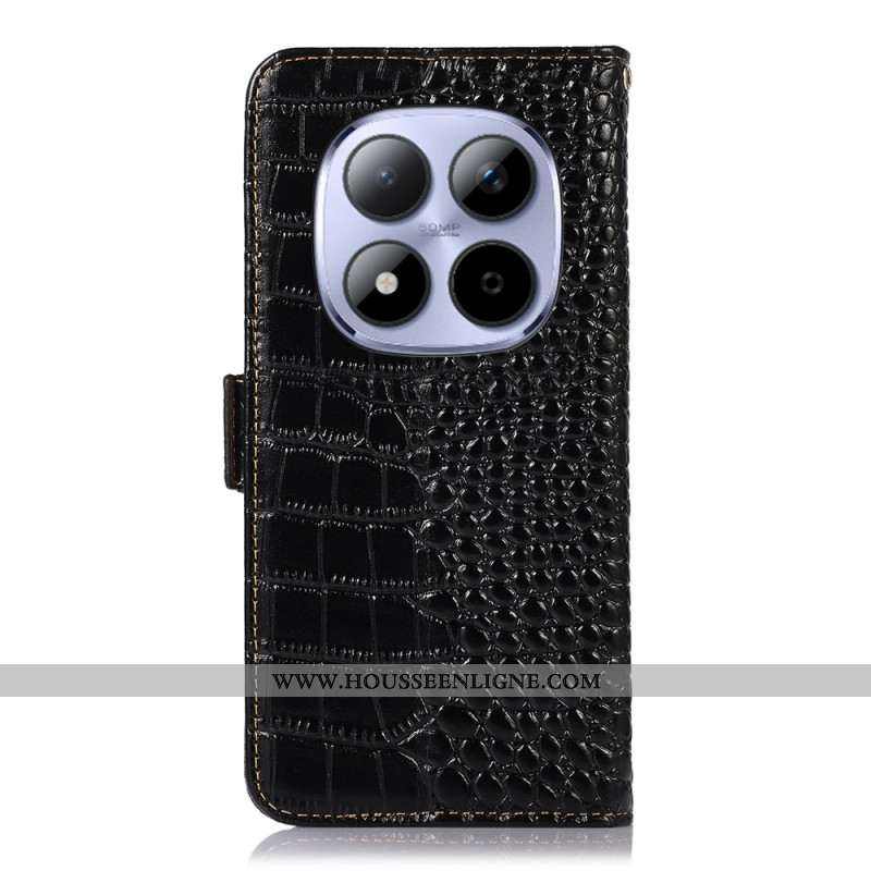 Housse Xiaomi Redmi Note 15 Pro Plus 5G / Poco M8 Pro 5G Cuir Texture Crocodile