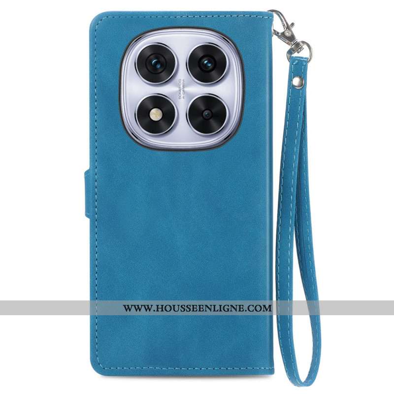 Housse Xiaomi Redmi Note 15 Pro Plus 5G / Poco M8 Pro 5G Effet Daim Motif Floral