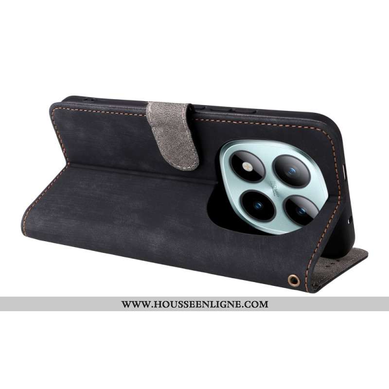 Housse Xiaomi Redmi Note 15 Pro Plus 5G / Poco M8 Pro 5G Effet Daim à Lanière