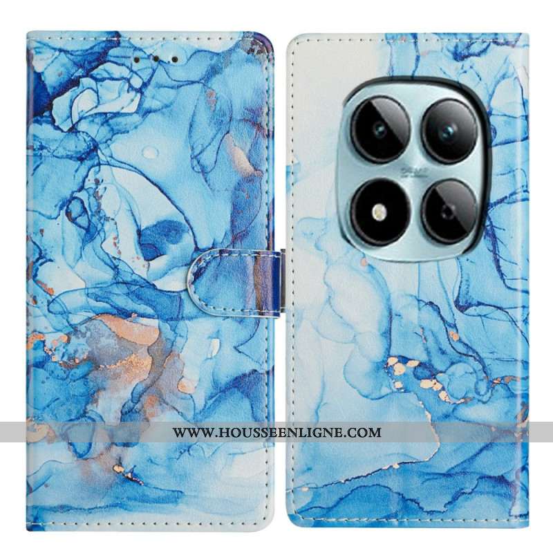 Housse Xiaomi Redmi Note 15 Pro Plus 5G / Poco M8 Pro 5G Effet Marbre Bleu