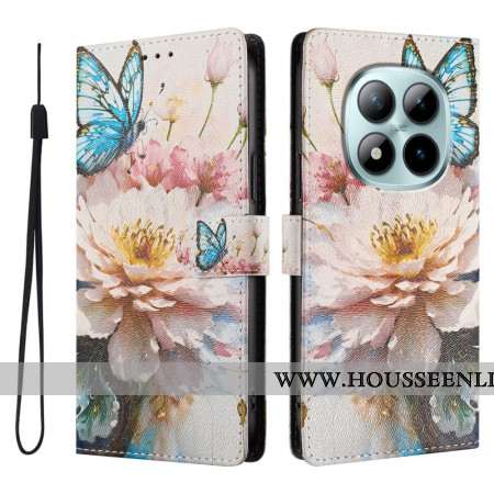 Housse Xiaomi Redmi Note 15 Pro Plus 5G / Poco M8 Pro 5G Fleur et Papillon Bleu