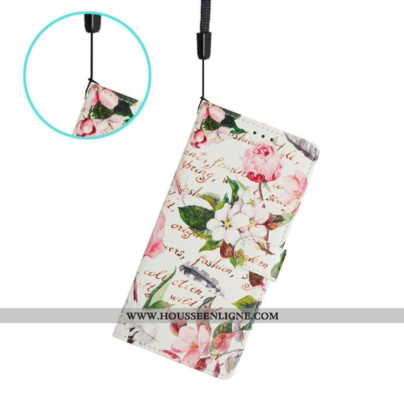 Housse Xiaomi Redmi Note 15 Pro Plus 5G / Poco M8 Pro 5G Fleurs et Feuilles Vertes