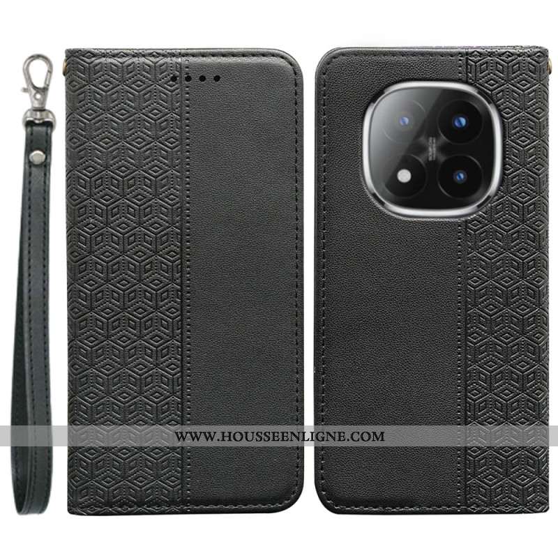 Housse Xiaomi Redmi Note 15 Pro Plus 5G / Poco M8 Pro 5G Flip Cover Frise à Lanière