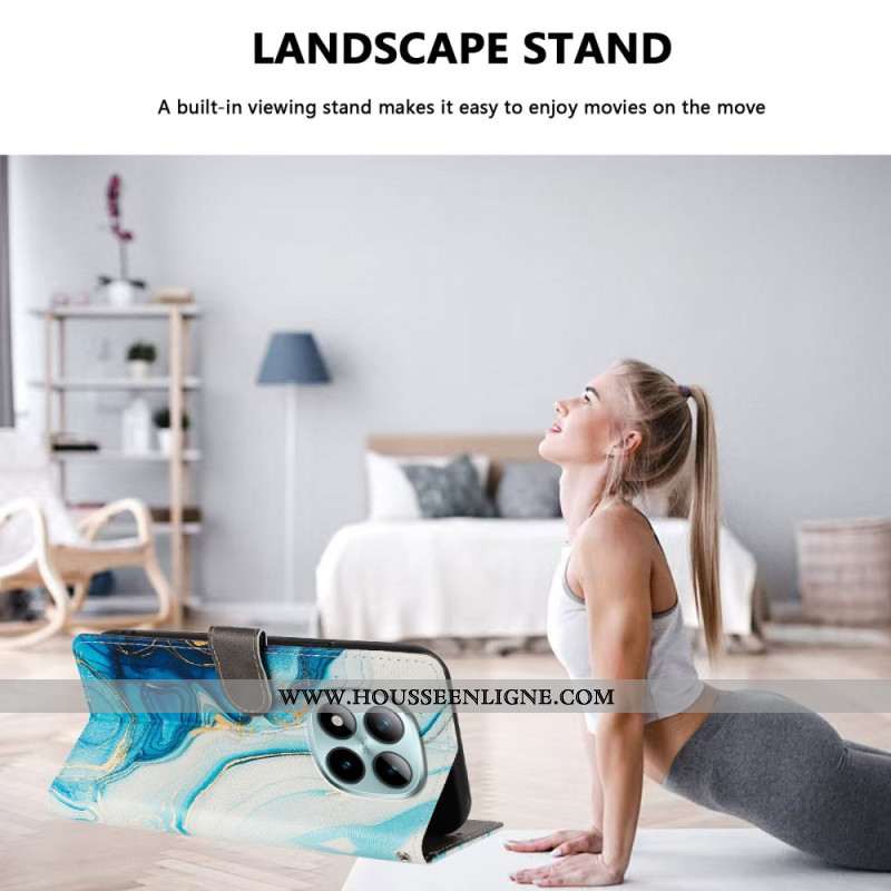 Housse Xiaomi Redmi Note 15 Pro Plus 5G / Poco M8 Pro 5G Marbre Bleu