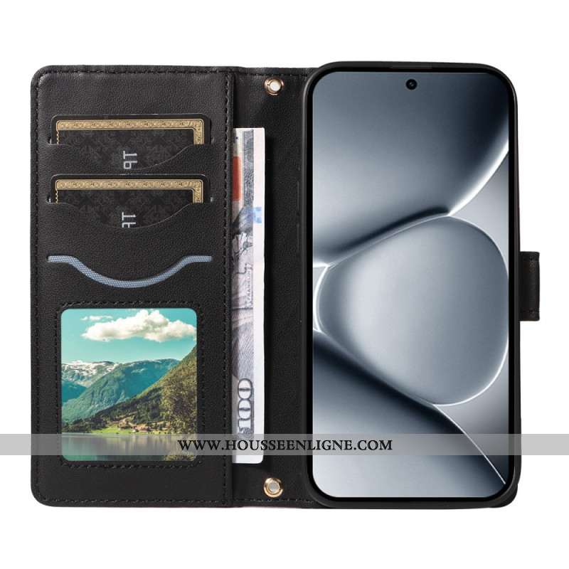 Housse Xiaomi Redmi Note 15 Pro Plus 5G / Poco M8 Pro 5G Matelassée avec Lanière et Bandoulière