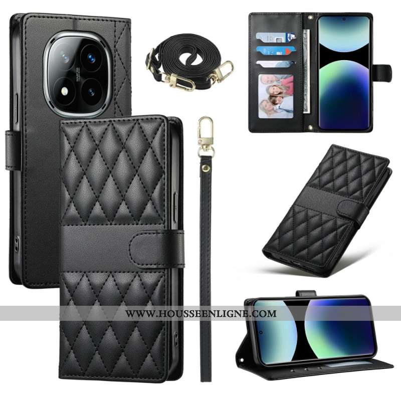 Housse Xiaomi Redmi Note 15 Pro Plus 5G / Poco M8 Pro 5G Matelassée avec Sangles