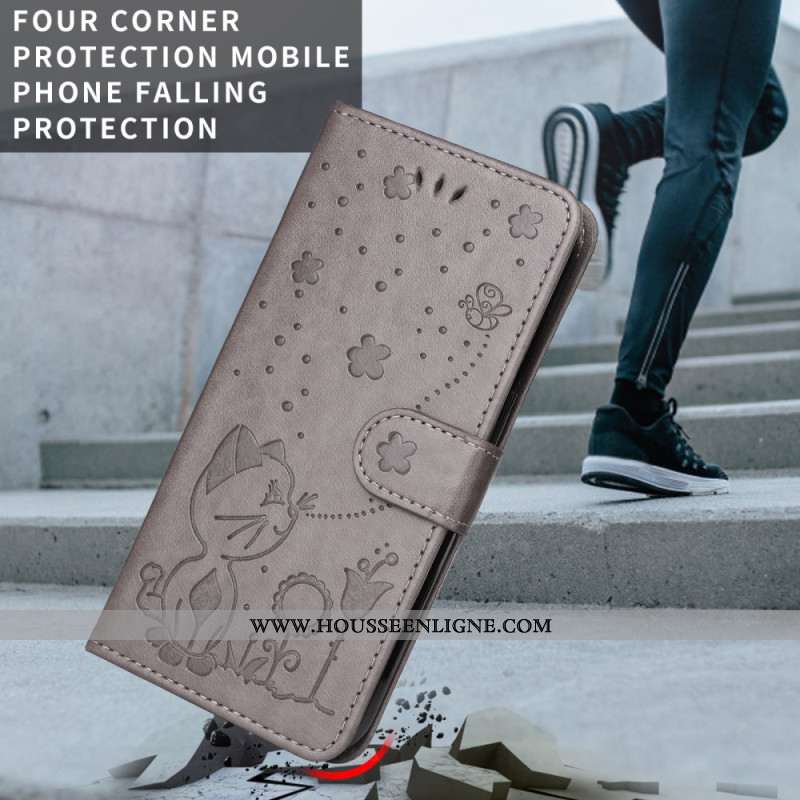 Housse Xiaomi Redmi Note 15 Pro Plus 5G / Poco M8 Pro 5G Motif Chat et Abeille