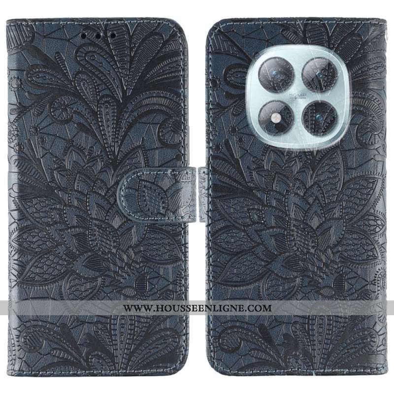 Housse Xiaomi Redmi Note 15 Pro Plus 5G / Poco M8 Pro 5G Motif Fleurs Dentelle