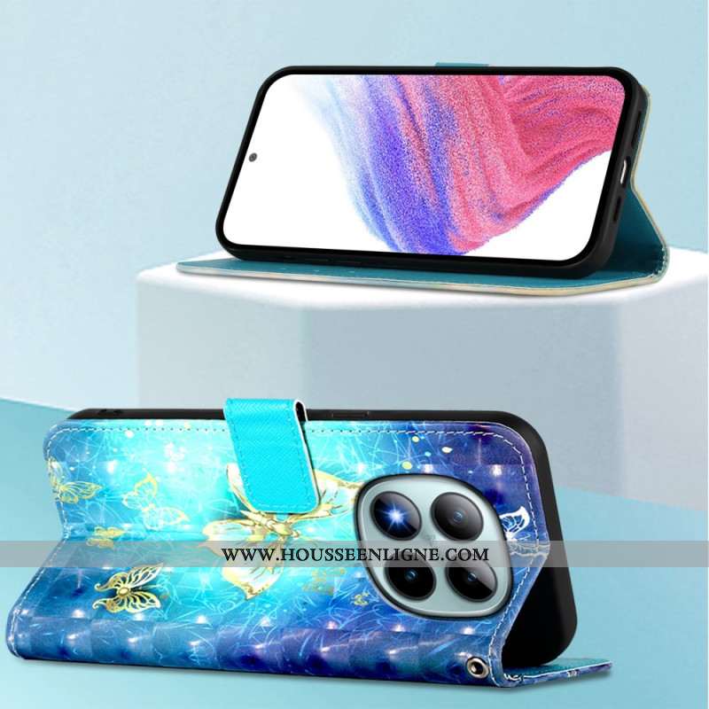 Housse Xiaomi Redmi Note 15 Pro Plus 5G / Poco M8 Pro 5G Papillons Dorés