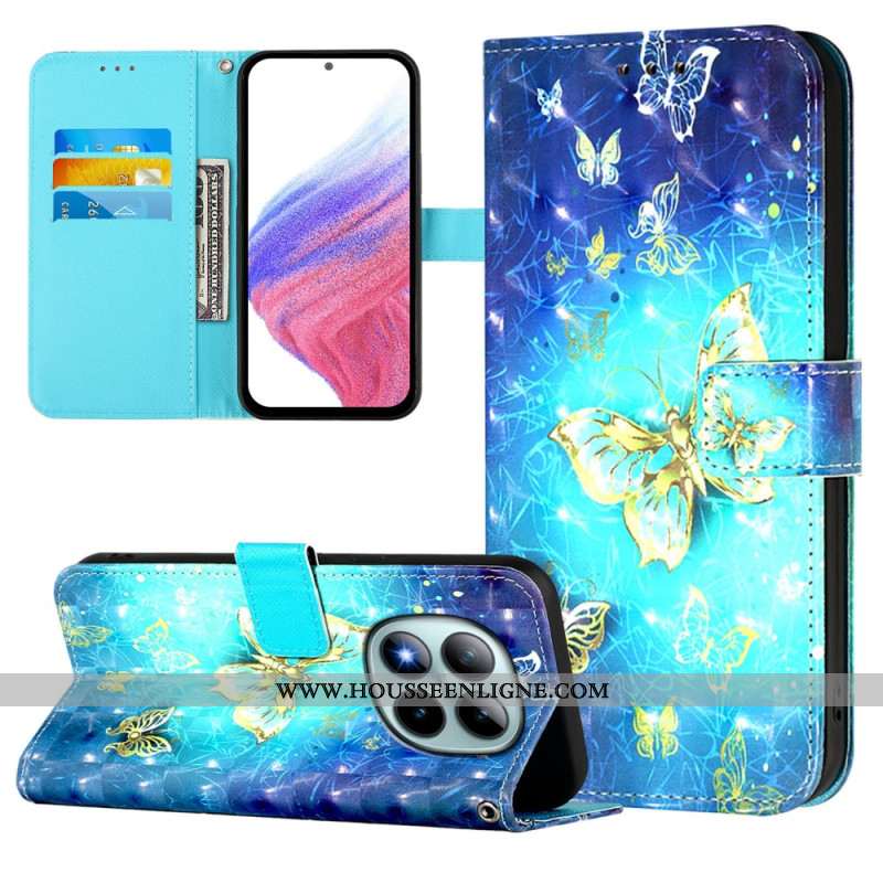 Housse Xiaomi Redmi Note 15 Pro Plus 5G / Poco M8 Pro 5G Papillons Dorés