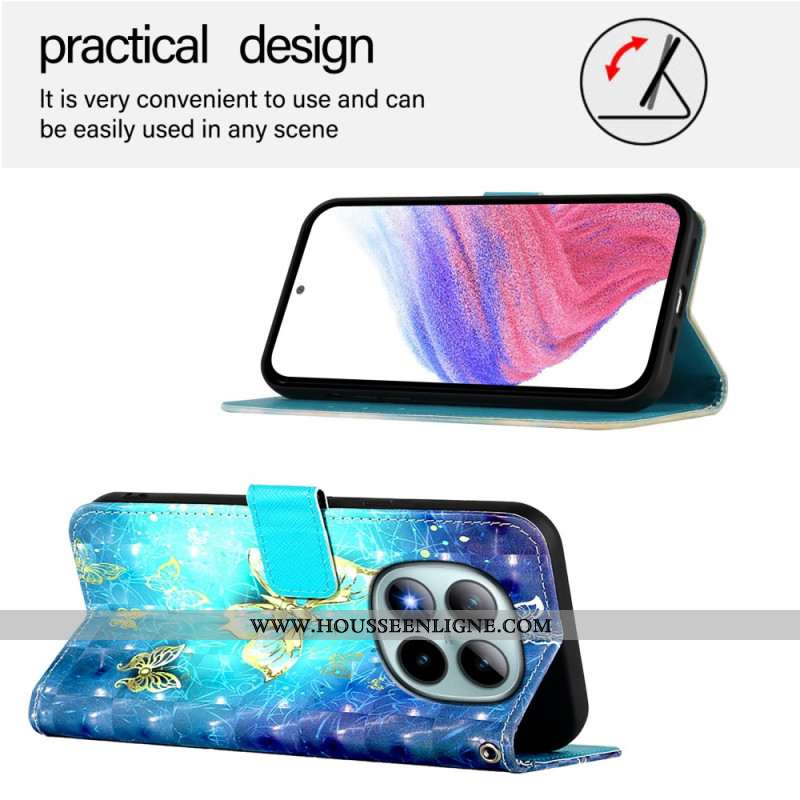 Housse Xiaomi Redmi Note 15 Pro Plus 5G / Poco M8 Pro 5G Papillons Dorés