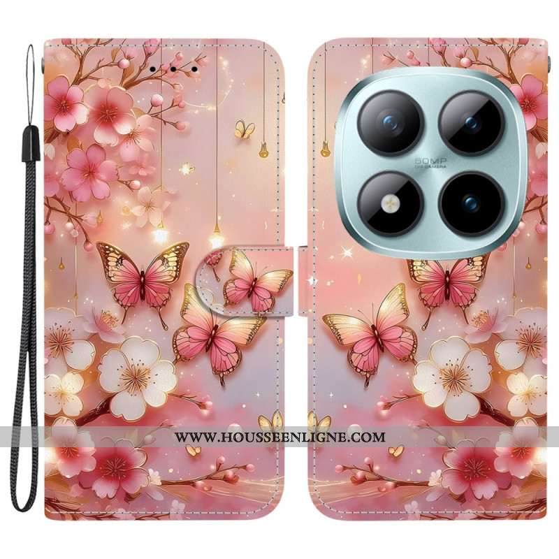 Housse Xiaomi Redmi Note 15 Pro Plus 5G / Poco M8 Pro 5G Papillons Lanterne