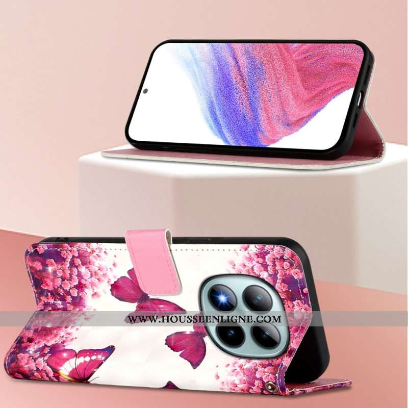 Housse Xiaomi Redmi Note 15 Pro Plus 5G / Poco M8 Pro 5G Papillons Roses