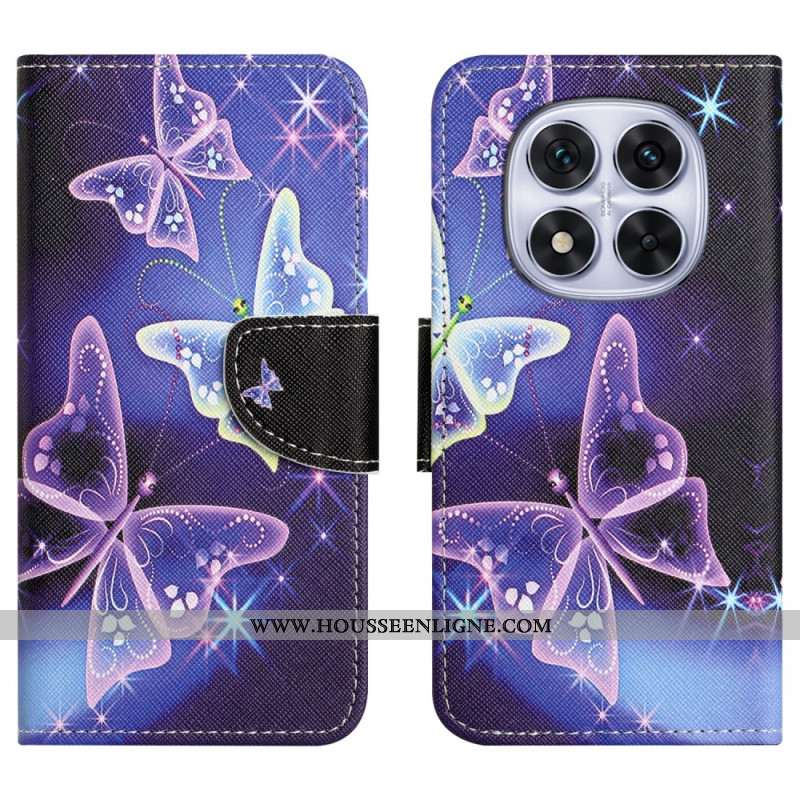 Housse Xiaomi Redmi Note 15 Pro Plus 5G / Poco M8 Pro 5G Papillons Scintillants