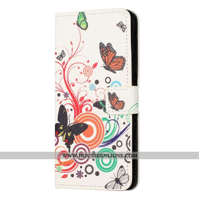 Housse Xiaomi Redmi Note 15 Pro Plus 5G / Poco M8 Pro 5G Papillons sur Fond Blanc