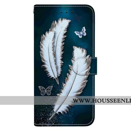 Housse Xiaomi Redmi Note 15 Pro Plus 5G / Poco M8 Pro 5G Plumes Blanches