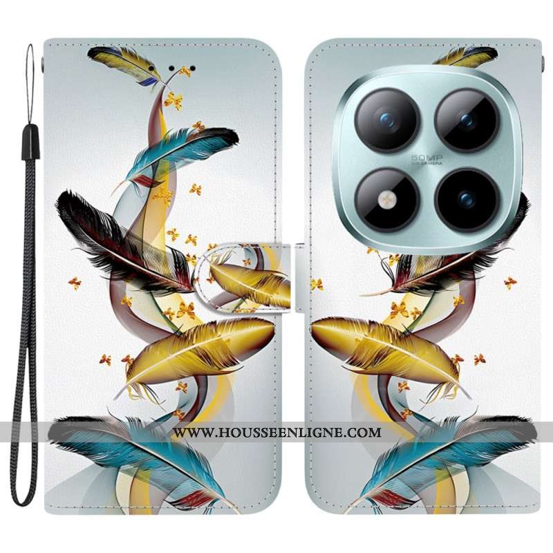 Housse Xiaomi Redmi Note 15 Pro Plus 5G / Poco M8 Pro 5G Plumes Colorées