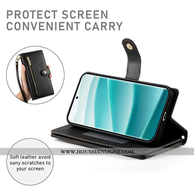 Housse Xiaomi Redmi Note 15 Pro Plus 5G / Poco M8 Pro 5G Poche Zippée et Sangles