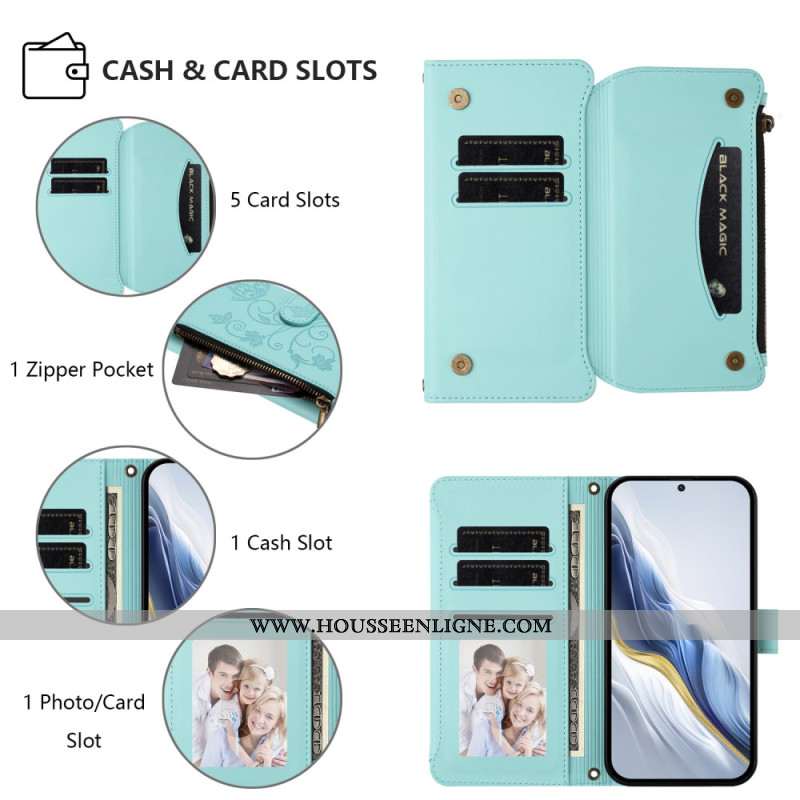 Housse Xiaomi Redmi Note 15 Pro Plus 5G / Poco M8 Pro 5G Portefeuille Floral