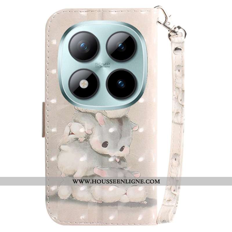 Housse Xiaomi Redmi Note 15 Pro Plus 5G / Poco M8 Pro 5G Tas de Hamsters à Lanière