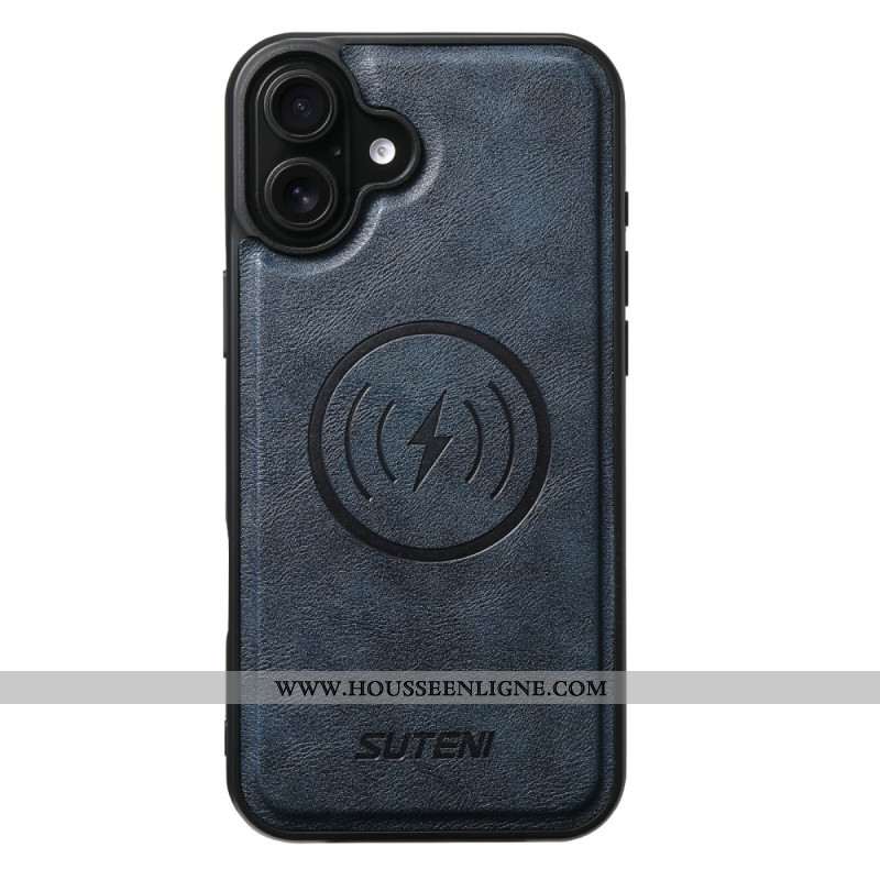 Housse iPhone 17 MagSafe Cuir Texturé Bicolore