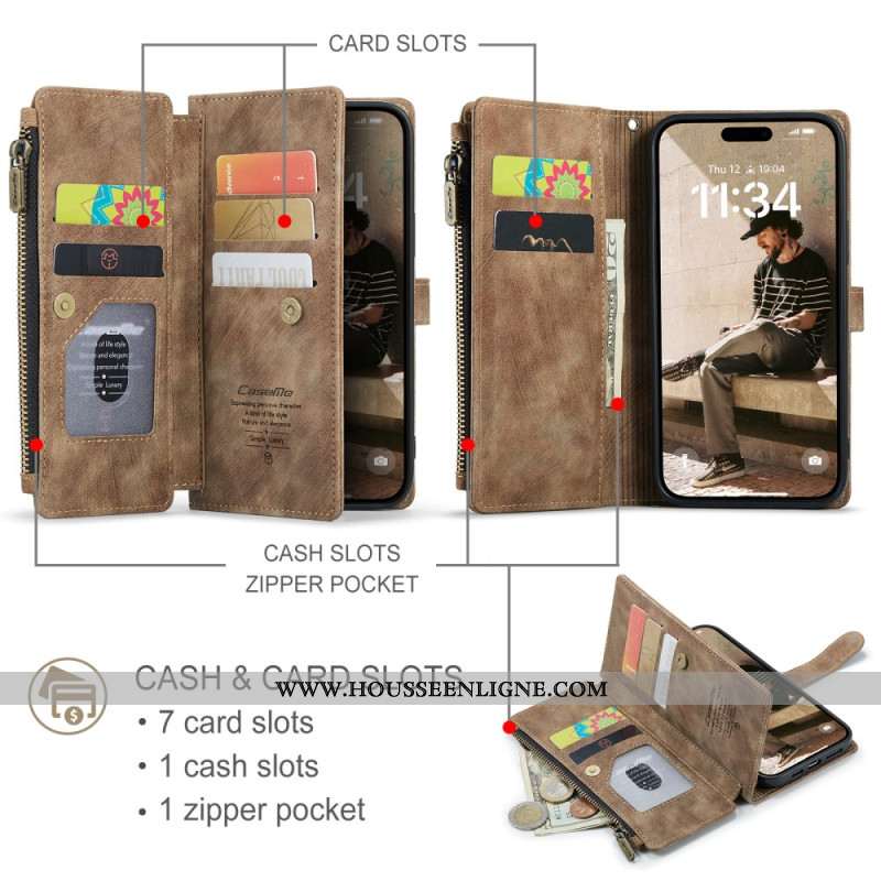 Housse iPhone 17 Portefeuille 10 Porte-Cartes