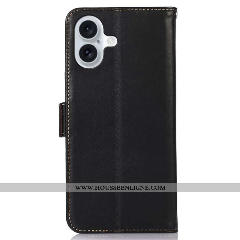 Housse iPhone 17 Portefeuille RFID Cuir Premium ABEEL