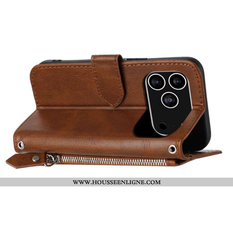 Housse iPhone 17 Pro Design Rétro à Lanière