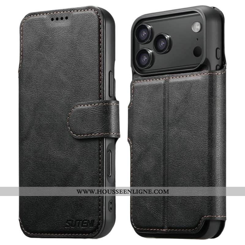 Housse iPhone 17 Pro Magnétique avec Coque Détachable Rétro