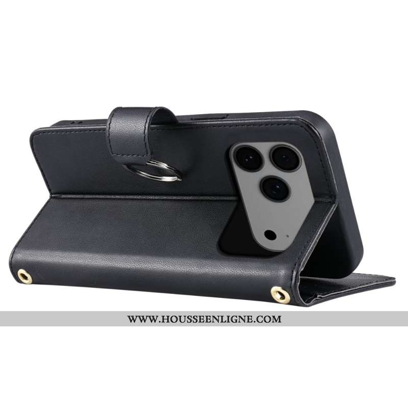 Housse iPhone 17 Pro Max Matelassée avec Lanière et Bandoulière