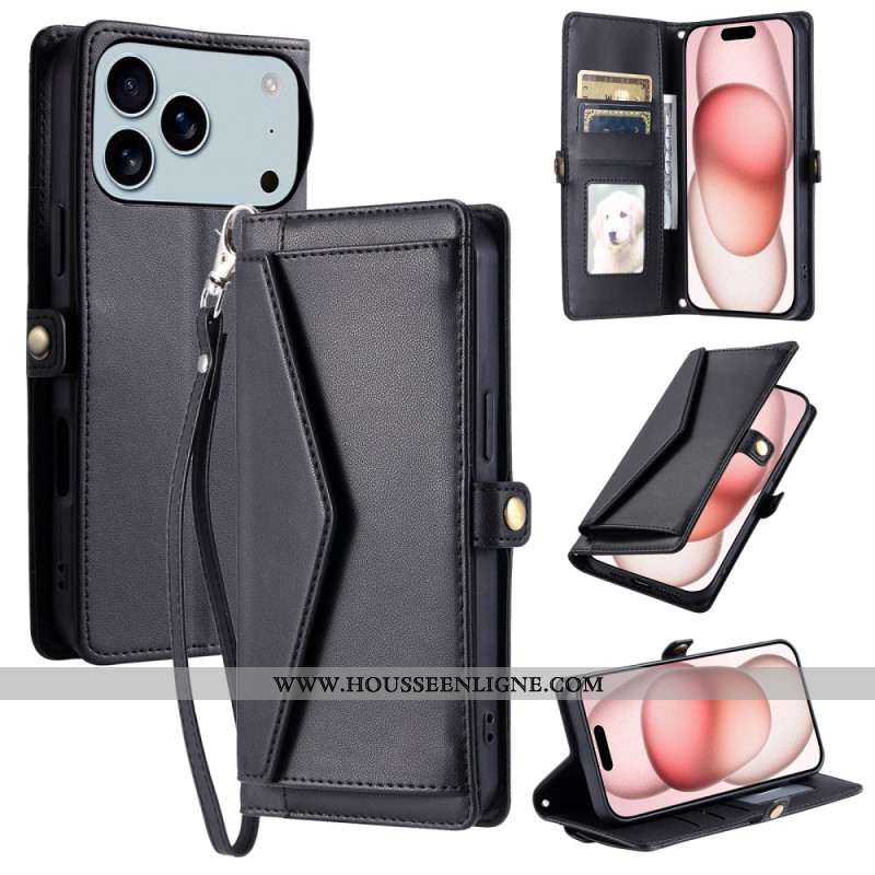 Housse iPhone 17 Pro Max Pochette et Lanière