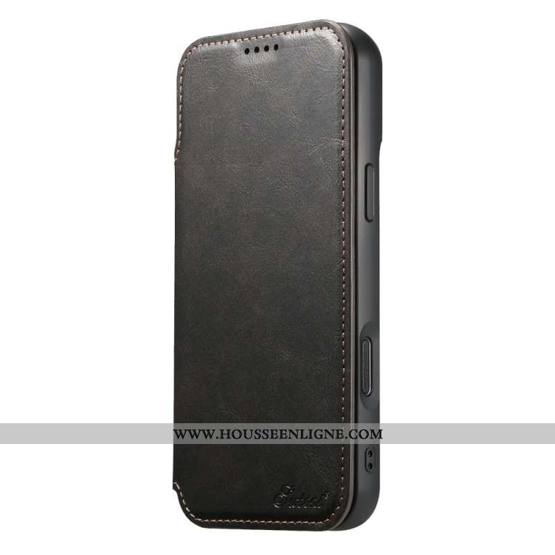 Housse iPhone 17 Pro compatible MagSafe Effet Cuir