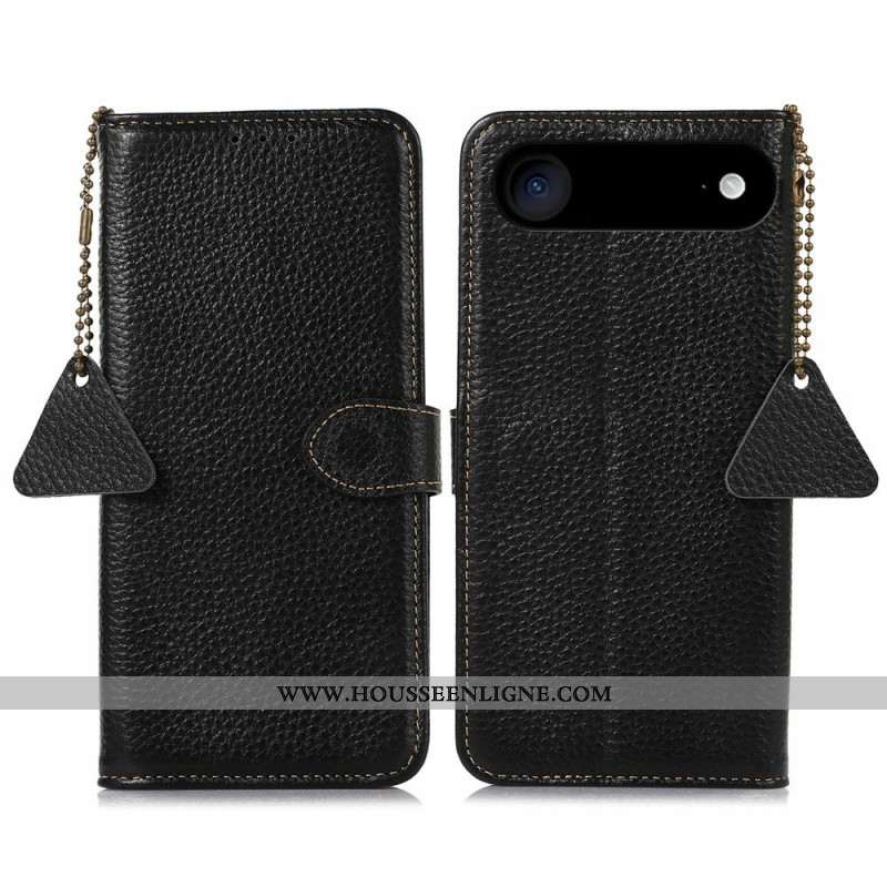 Housse iPhone Air Blocage RFID Cuir Litchi