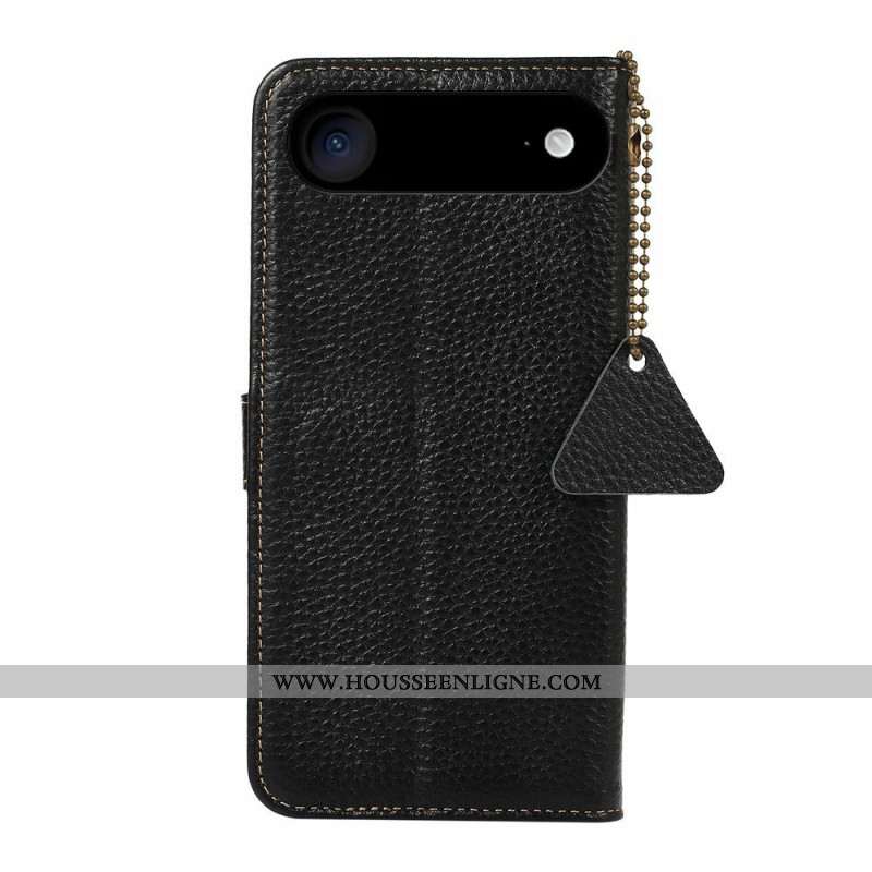 Housse iPhone Air Blocage RFID Cuir Litchi