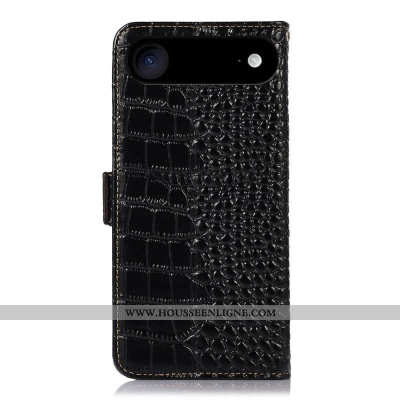 Housse iPhone Air Cuir Texture Crocodile