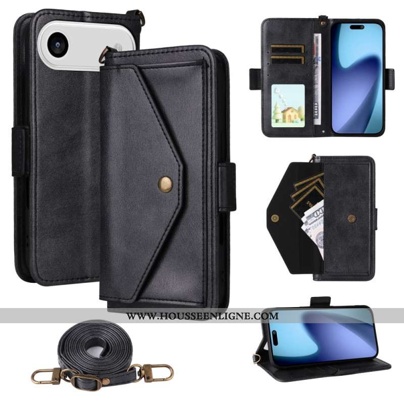 Housse iPhone Air Design Vintage avec Bandoulière