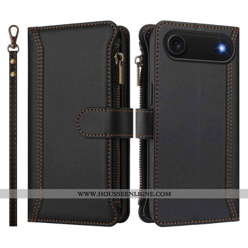 Housse iPhone Air Portefeuille 9 Porte-Cartes et Lanière