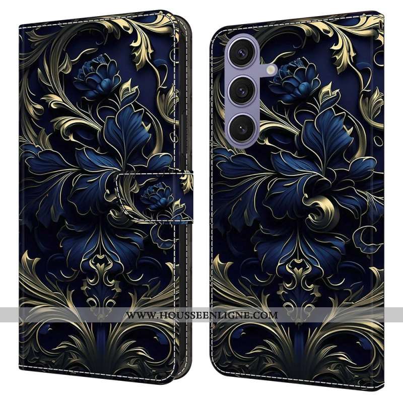 Housse métallique Fleur Bleue