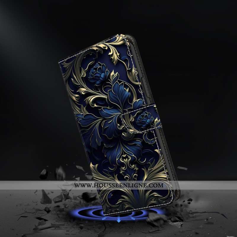 Housse métallique Fleur Bleue