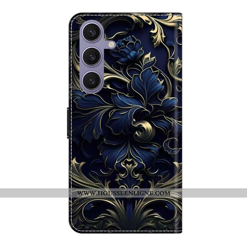 Housse métallique Fleur Bleue