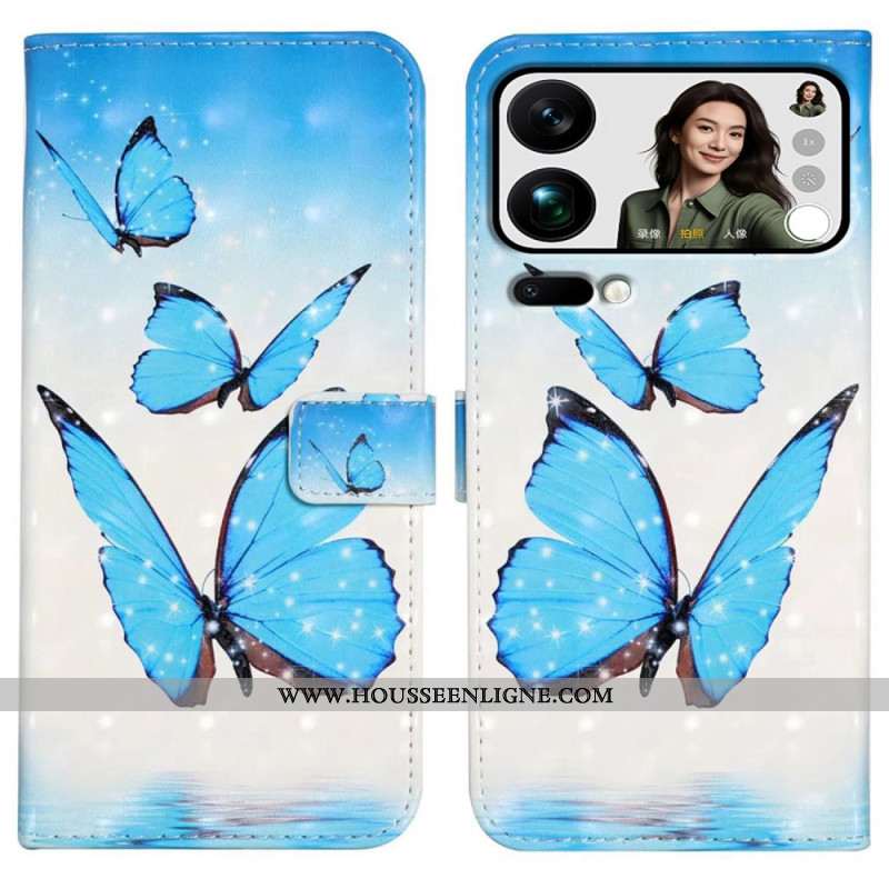 Housse pour Xiaomi 17 Pro Max Trois Papillons