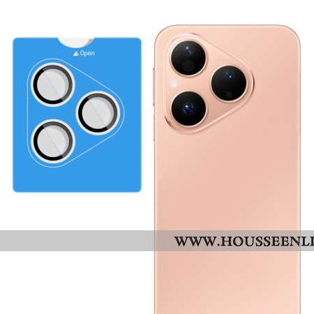 Lentille de Protection en Verre Trempé pour Huawei Pura 80 Cadre d'Auto-Positionnement (cercles