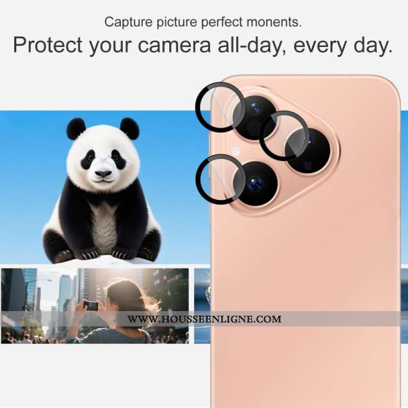 Lentille de Protection en Verre Trempé pour Huawei Pura 80 Cadre d'Auto-Positionnement (cercles